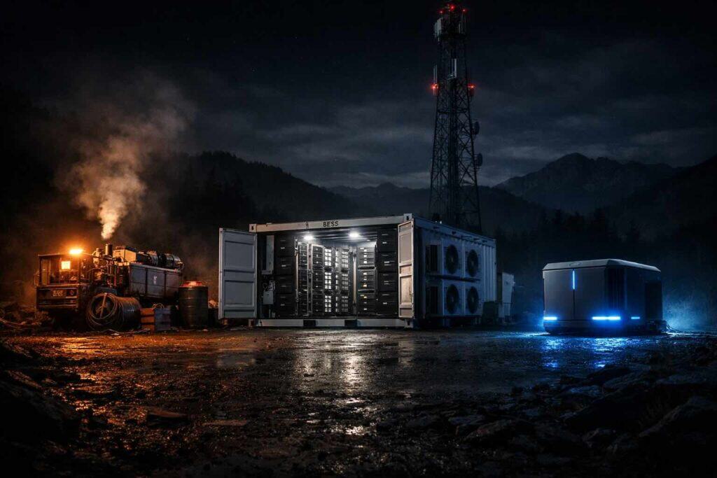 Comparison of diesel generator, battery energy storage system (BESS), and autonomous solid-state power system for remote off-grid infrastructure